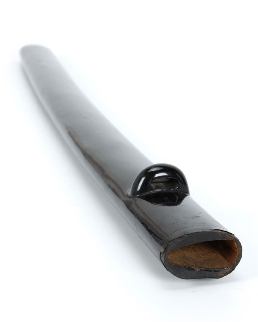 時代物】日本刀 拵え一式 五種 鮫皮巻 黒呂塗 蜘蛛椿花