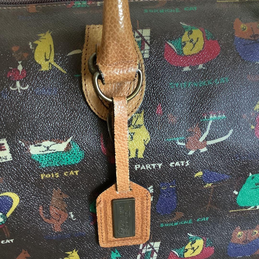 CRAZY LINE クレイジーライン 猫柄 イタリア製 ボストンバッグ - メルカリ