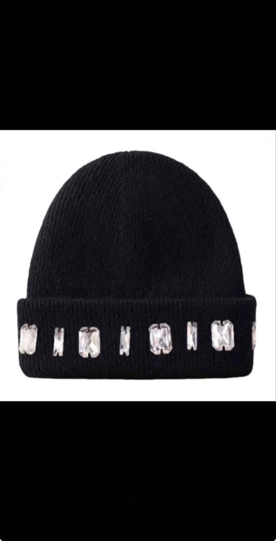 sickomonster /ラインストーン /ブラック /ビーニー