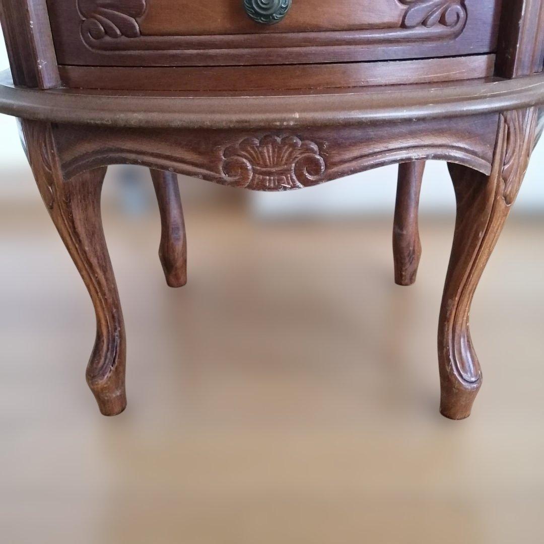 アンティーク　猫脚　サイドチェスト　花台　サイドテーブル