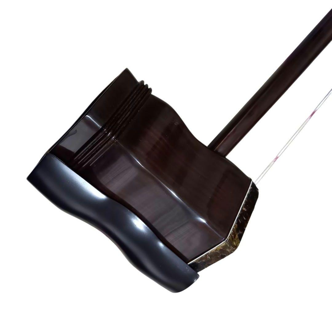 即日配送★ 中国楽器 二胡 胡弓 虎丘 六角胴 蛇皮 ハードケース付き