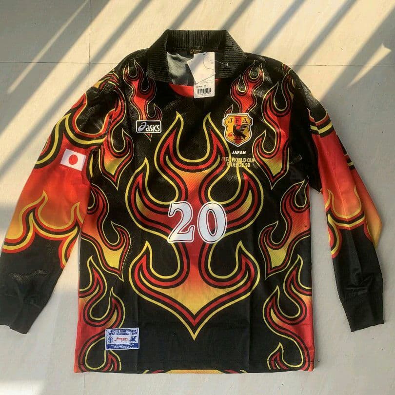 ショップ 日本代表 川口能活 1998シーズンW杯GK 炎 ユニフォーム 20番