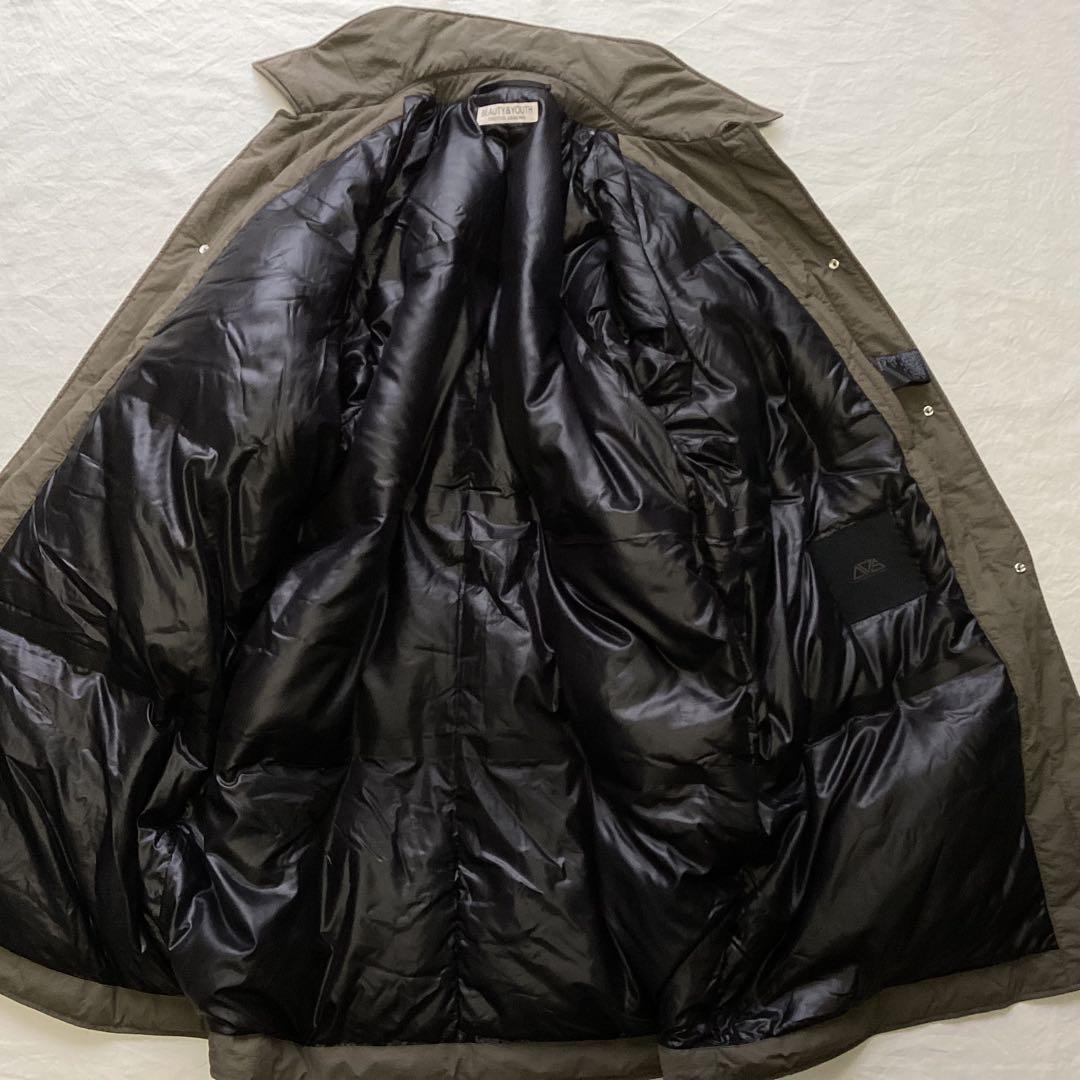 Beauty&Youth ADSバルカラーダウンコート カーキ グレー XL