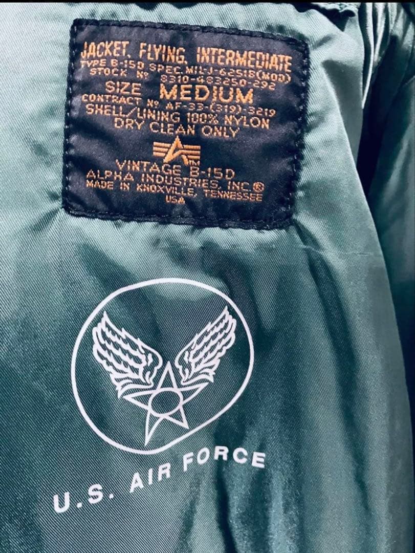 d*9様 ALPHA アルファB-15D フライトジャケット　USA製