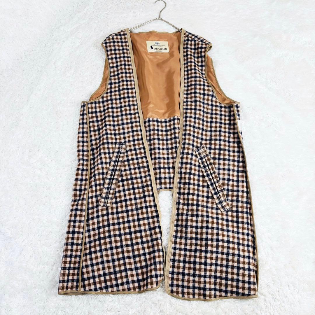 691 極美品✨アクアスキュータム ステンカラーコート 英国製 ライナン付き