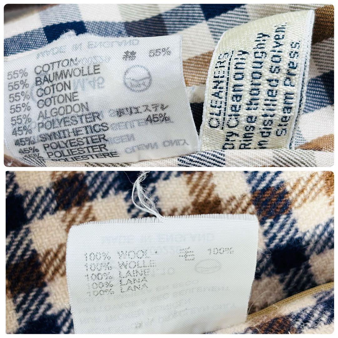 691 極美品✨アクアスキュータム ステンカラーコート 英国製 ライナン付き