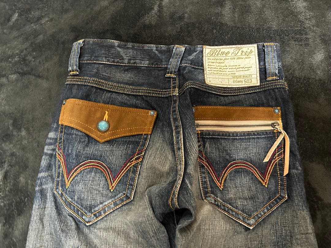 swag edwin ストレートデニム true religion似 y2k - メルカリ