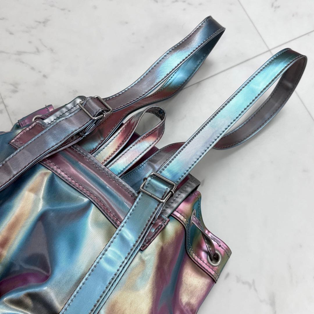 希少 ジャンポールゴルチエ JPGリュック 玉蟲 ブルー ピンク ネオンPVC