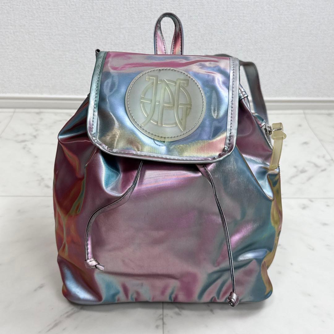 希少 ジャンポールゴルチエ JPGリュック 玉蟲 ブルー ピンク ネオンPVC