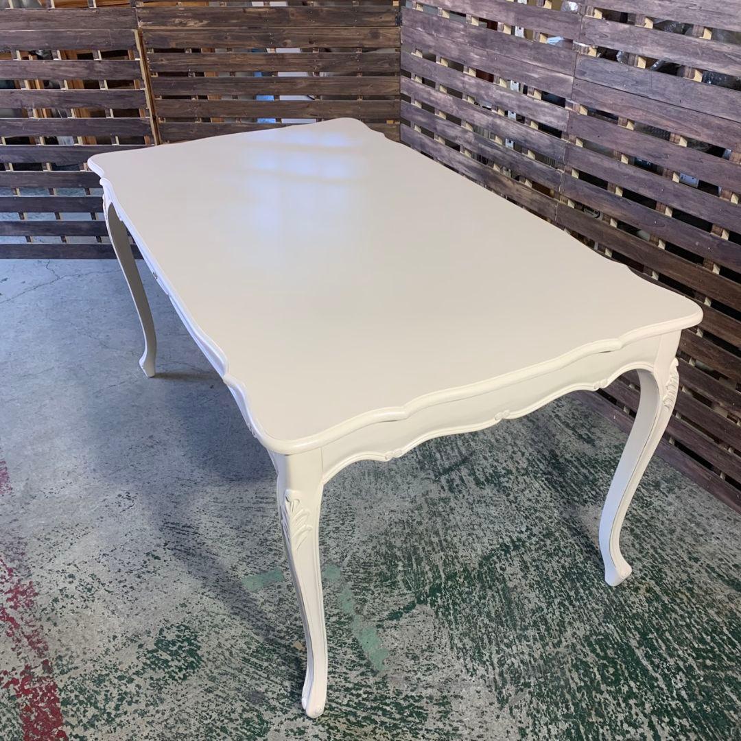 J829 ダイニングテーブル 引き出し付 アンティーク調 猫脚