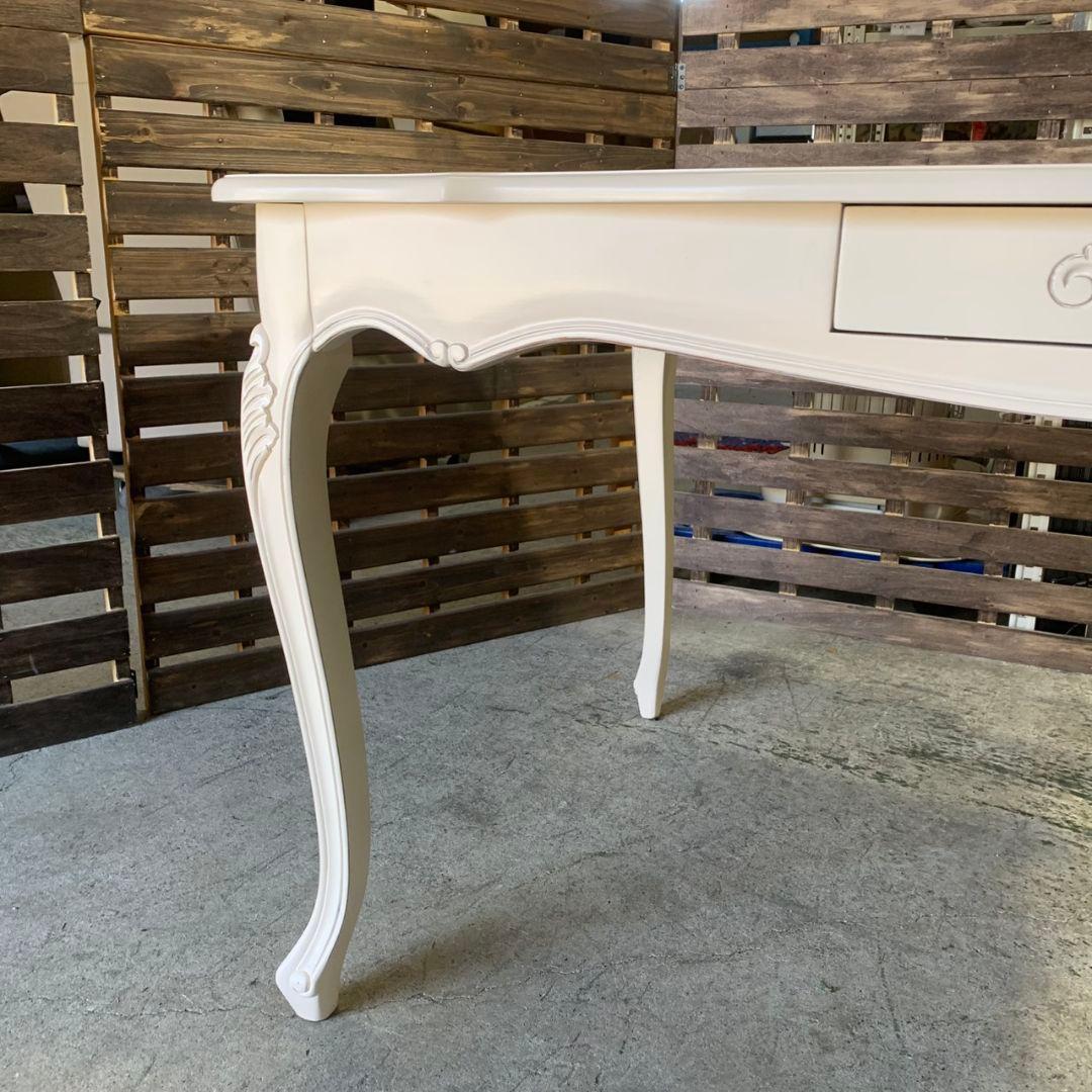 J829 ダイニングテーブル 引き出し付 アンティーク調 猫脚