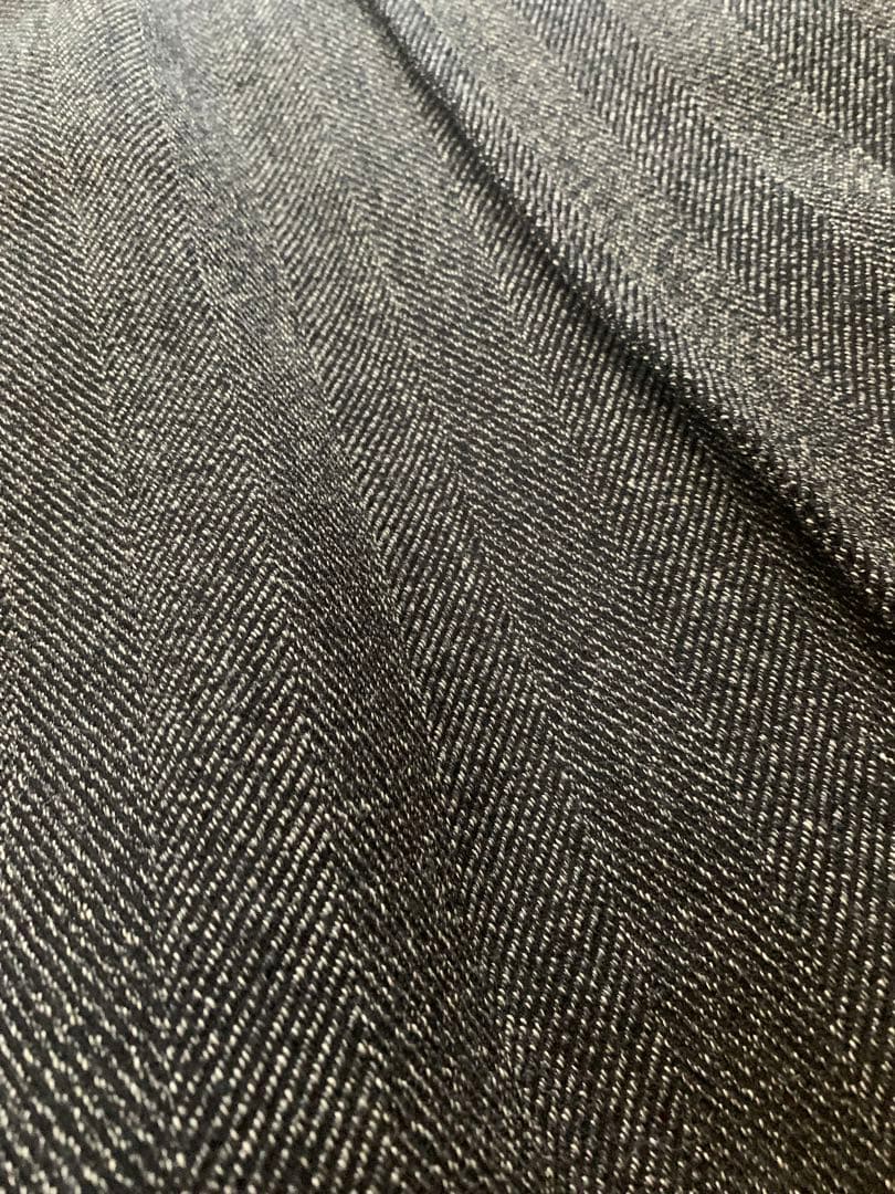 フランス製 agnes b アニエスべー ヘリンボーン ステンカラーコート