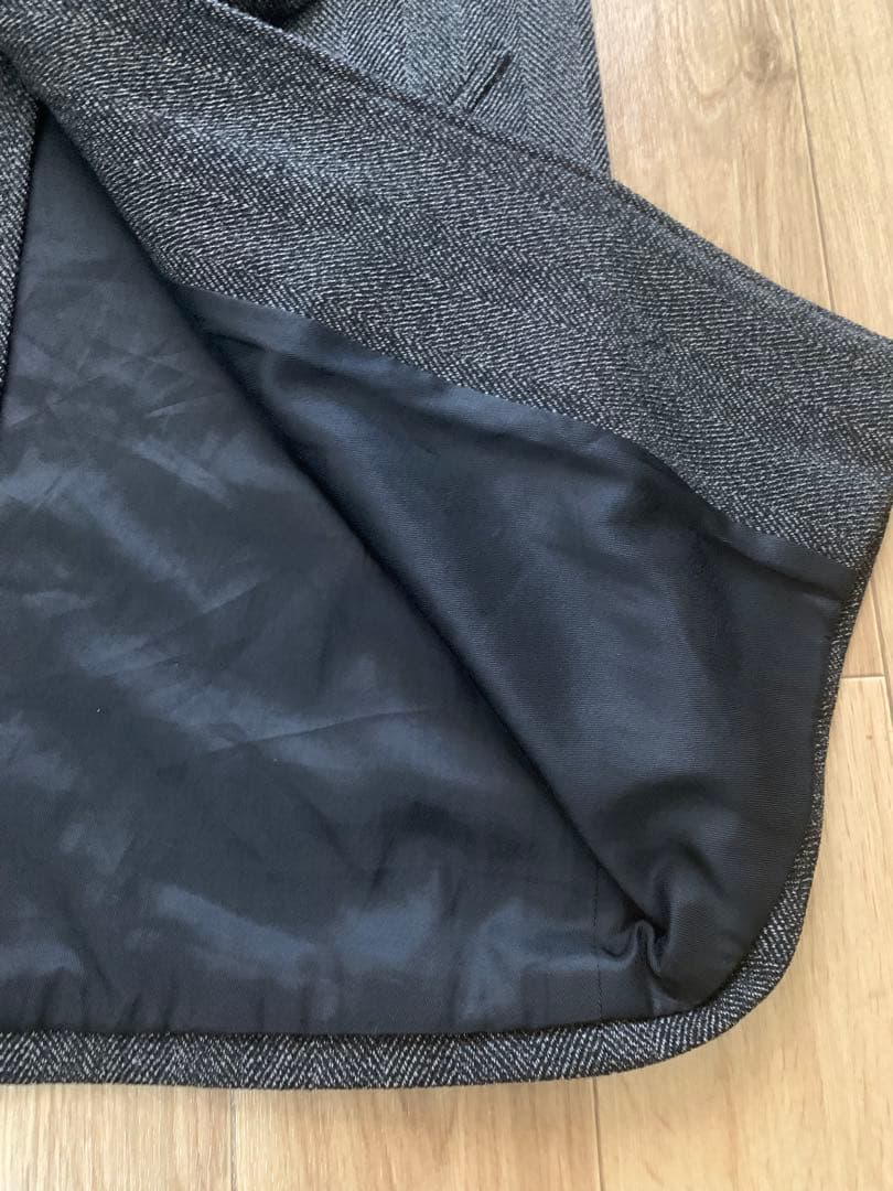 フランス製 agnes b アニエスべー ヘリンボーン ステンカラーコート