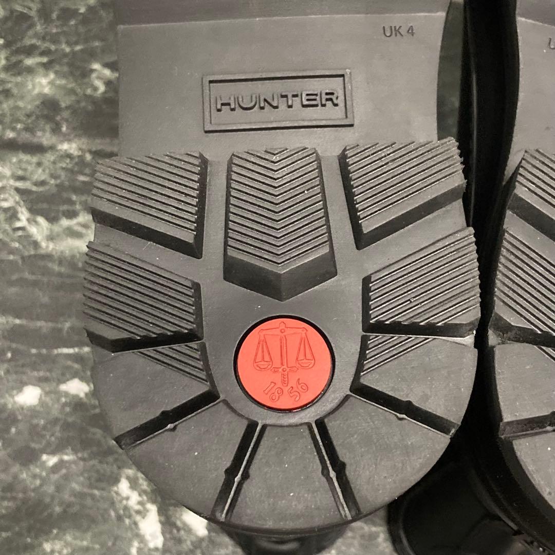 ✨未使用級✨HUNTER リファインドステッチ チェルシーブーツ◇サイドゴア 黒