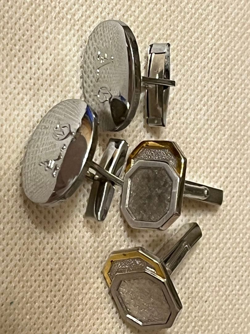 シルバー925 八角形カフリンクスセットいろいろ　63.4g