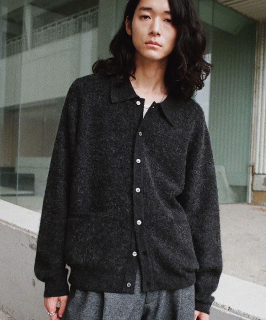 トップス WYM MOHAIR BLEND KNIT SHIRT CARDIGAN