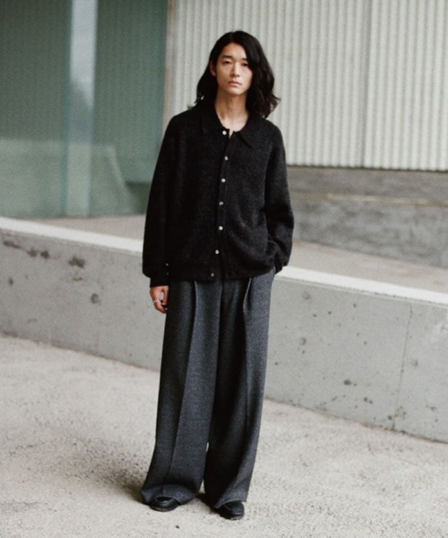 トップス WYM MOHAIR BLEND KNIT SHIRT CARDIGAN