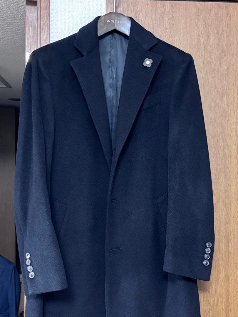 ⭐️【ほぼ未使用】LARDINIラルディーニ　カシミア100%チェスターコート46