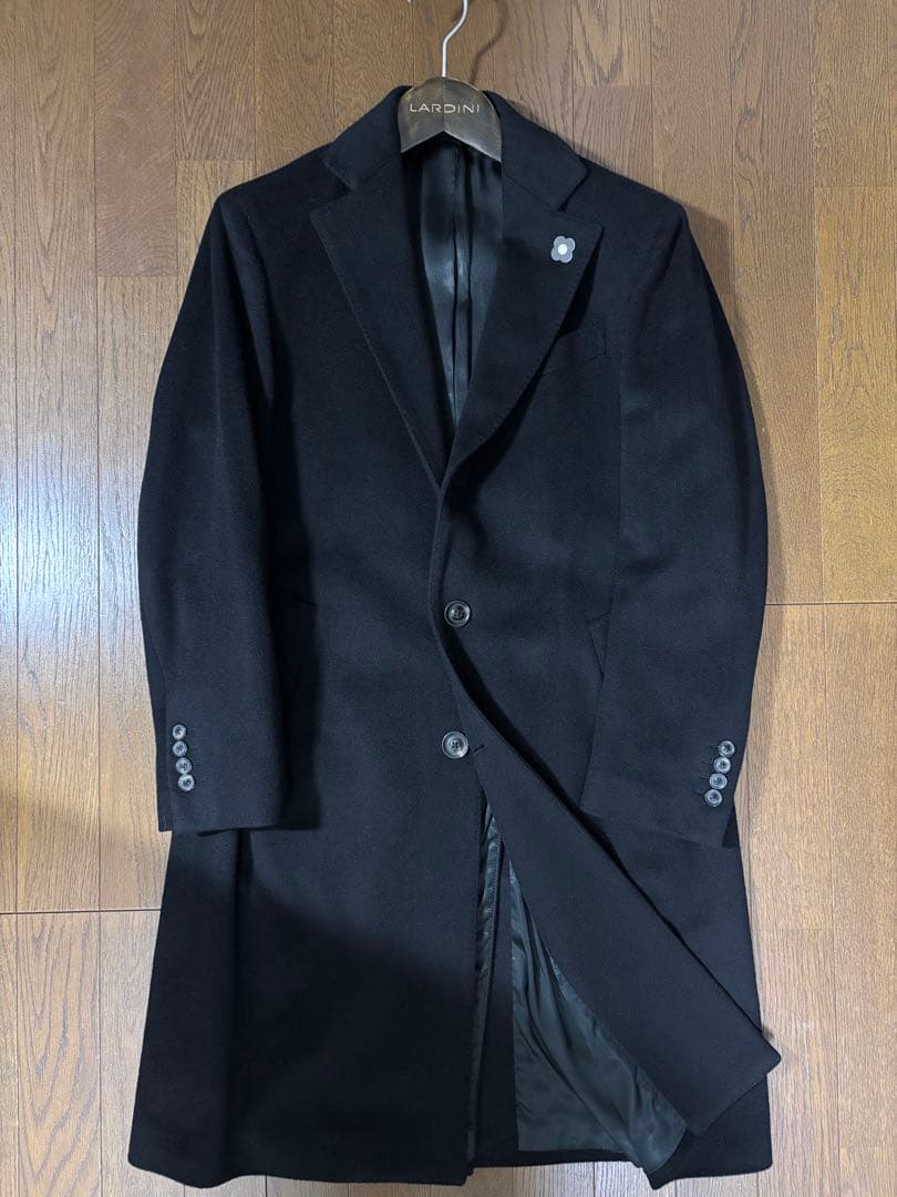 ⭐️【ほぼ未使用】LARDINIラルディーニ　カシミア100%チェスターコート46