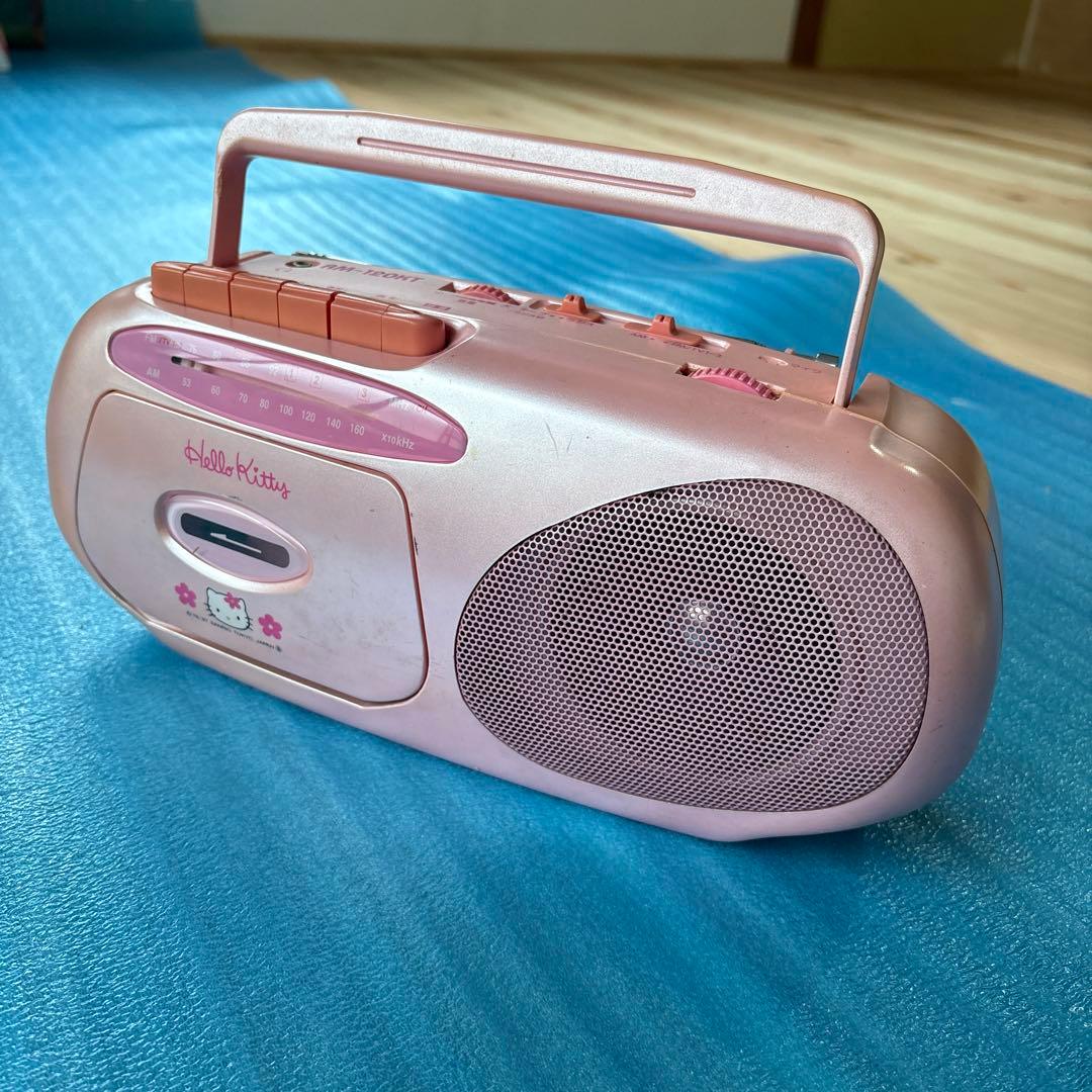 ハローキティ AM/FM ラジオカセットレコーダー RM-120KT 昭和レトロ