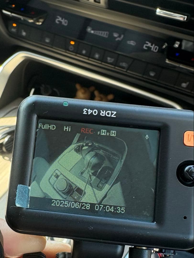 【中古】ドライブレコーダー　前後セット　ZDR043 マイクロSD付き