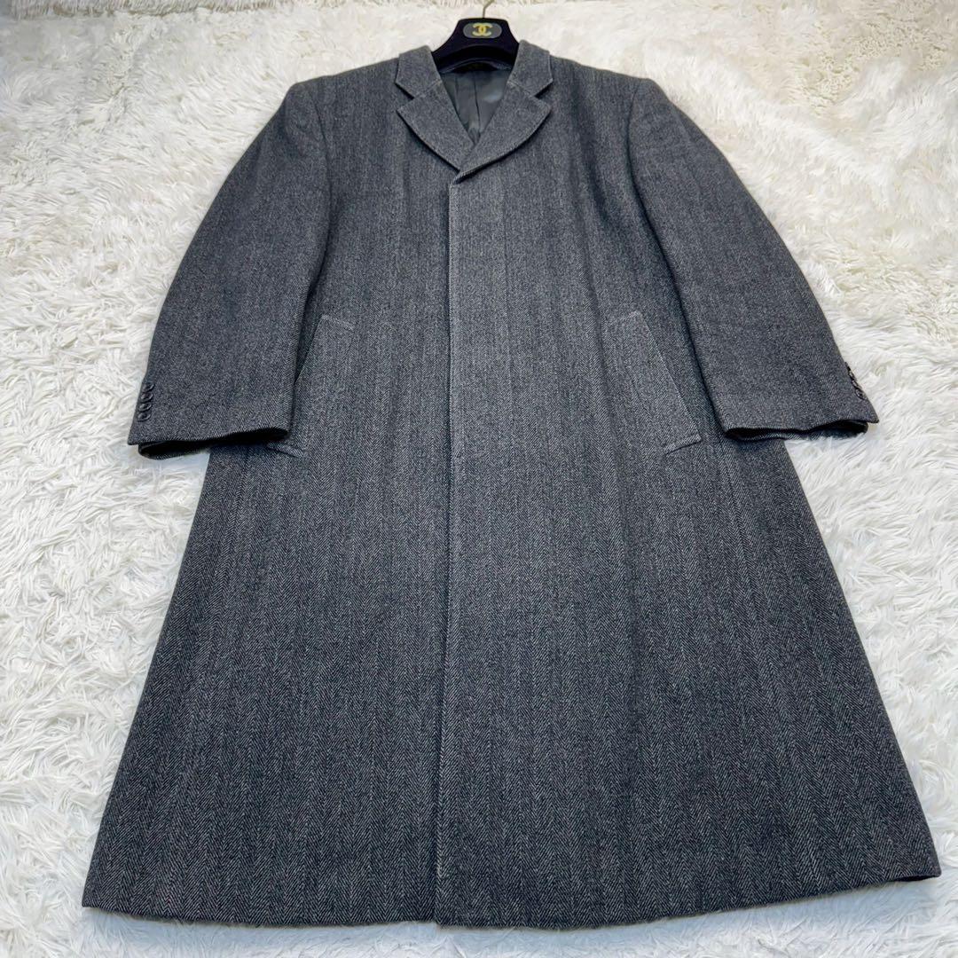 ブルックスブラザーズ カシミヤ ヘリンボーン アンゴラ チェスターコート XL