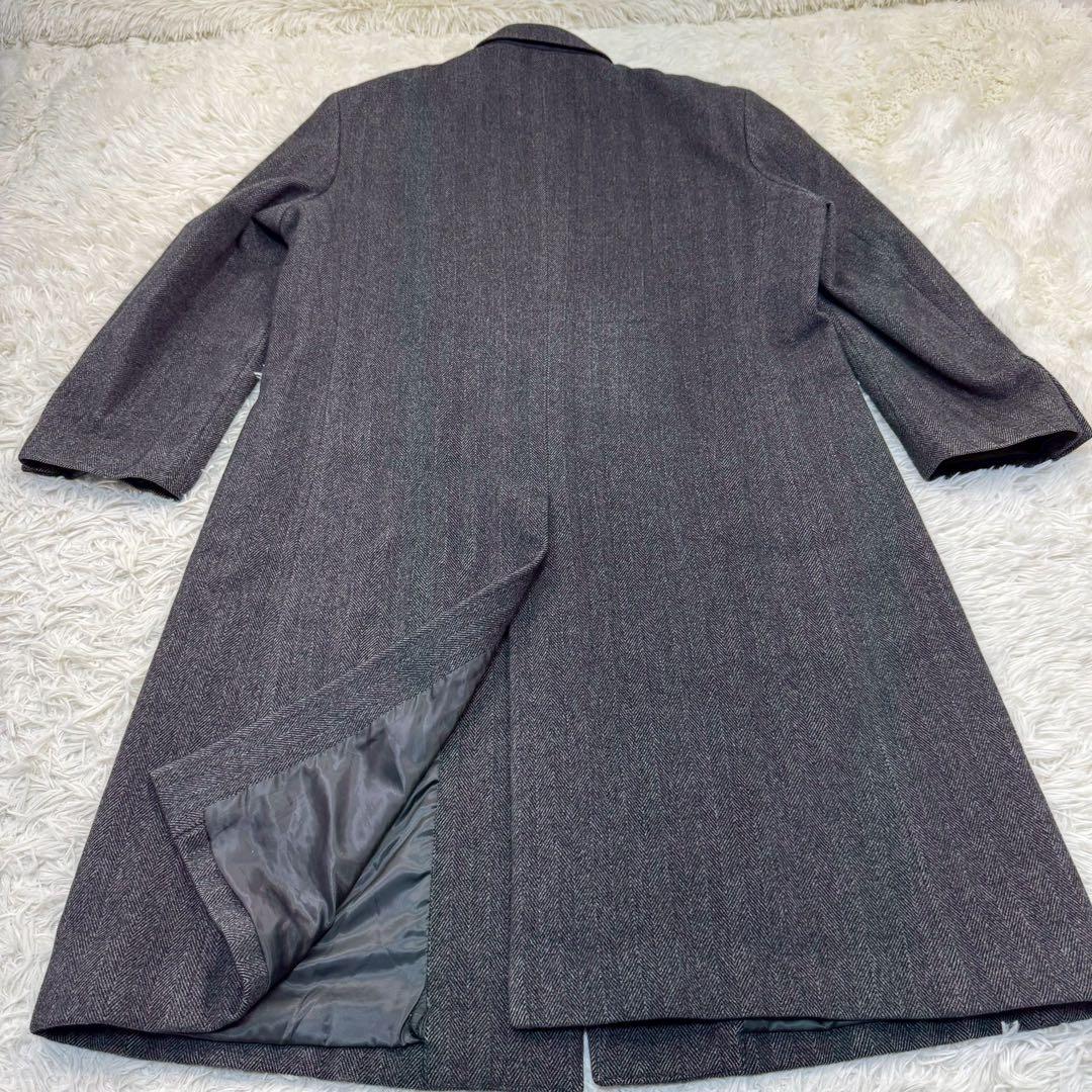 ブルックスブラザーズ カシミヤ ヘリンボーン アンゴラ チェスターコート XL