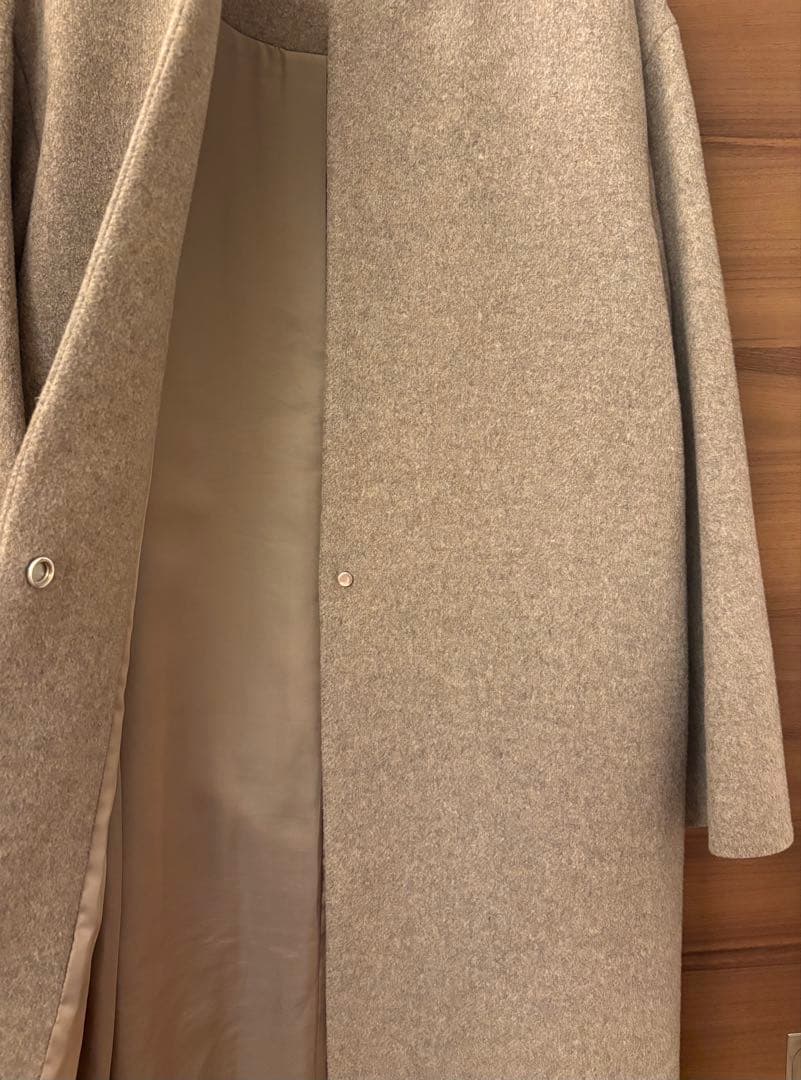 BEAUTY&YOUTHUNITEDARROWS ビーバーノーカラーロングコート