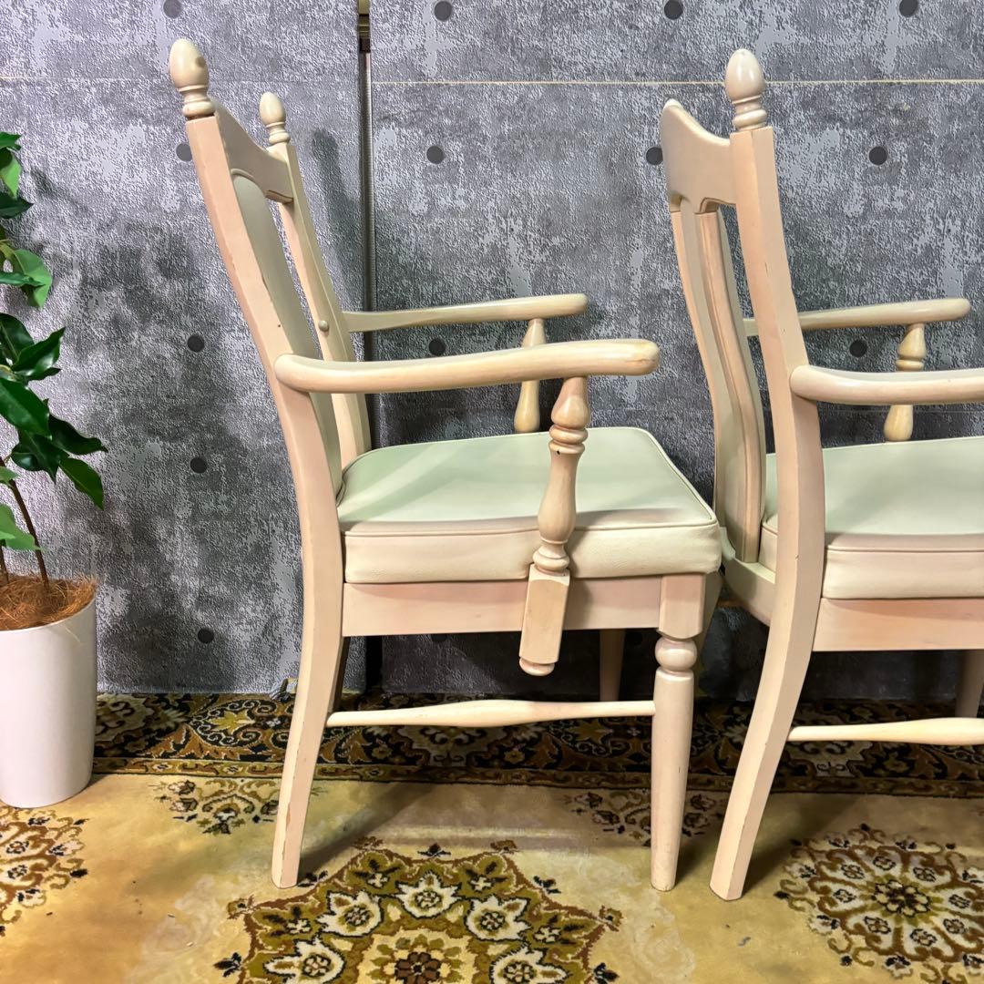 えつこ꧁カリモク家具 karimoku꧂アーム付ダイニングチェア2脚