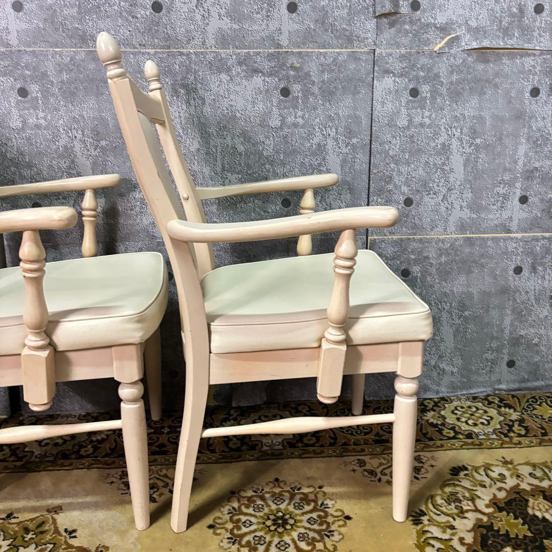 えつこ꧁カリモク家具 karimoku꧂アーム付ダイニングチェア2脚