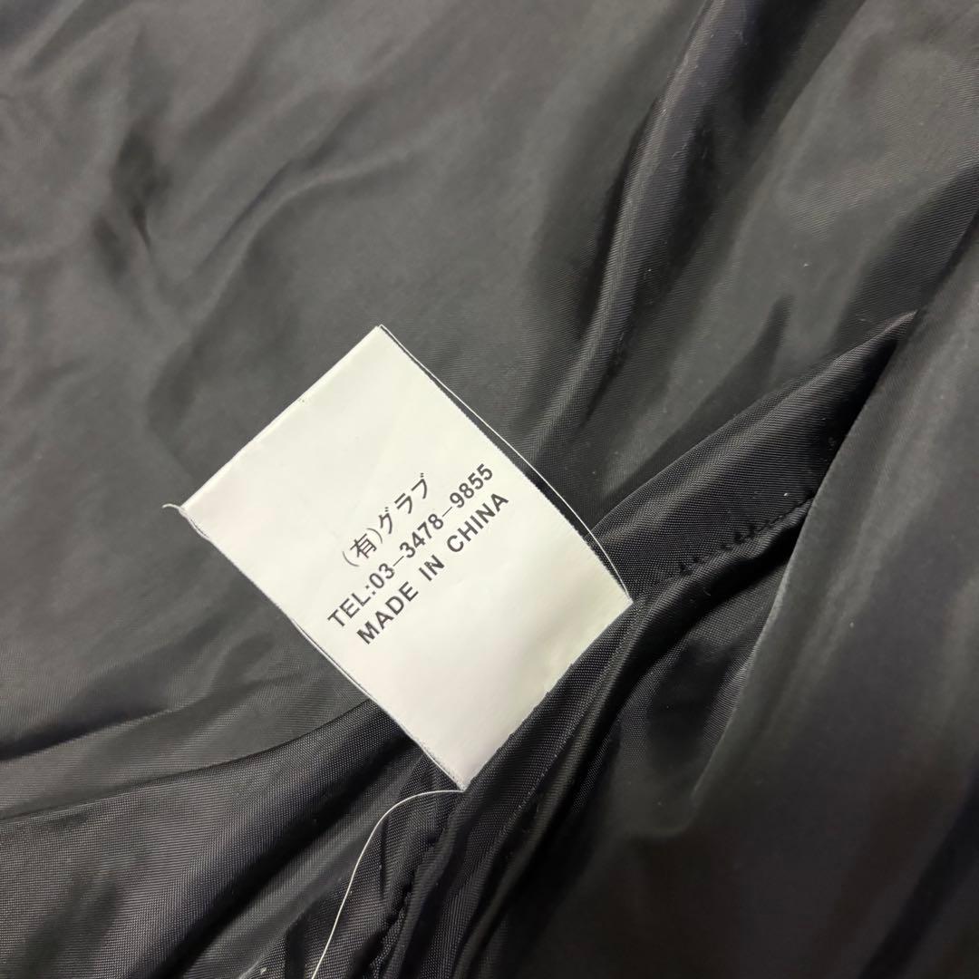 midas サテン　光沢　中綿ジャケット　フーディ　ファー　ダブルジップ