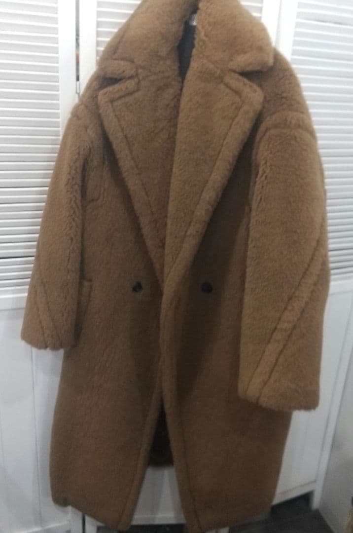 美品 マックスマーラ ウイークエンド テディベアコート ライトブラウン キャメル