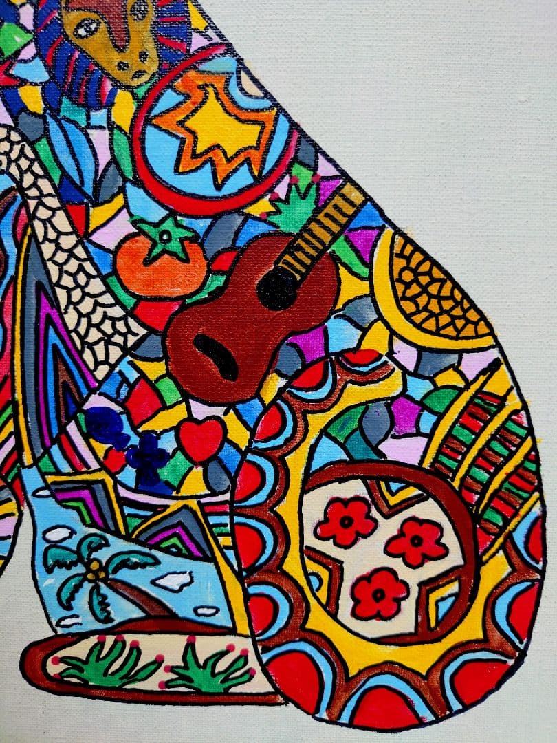 F6号】ジミー大西【Dog】手描き/表裏サイン有り/油彩/アクリル/絵画