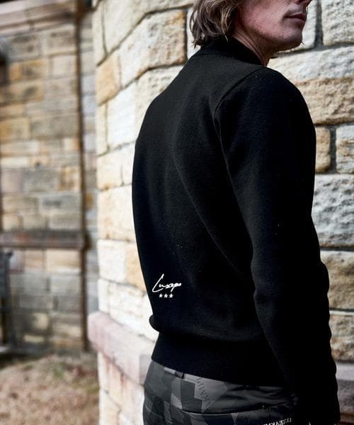 LUXEAKMPLUS / 23AW フロントロゴモックネックニット セーター