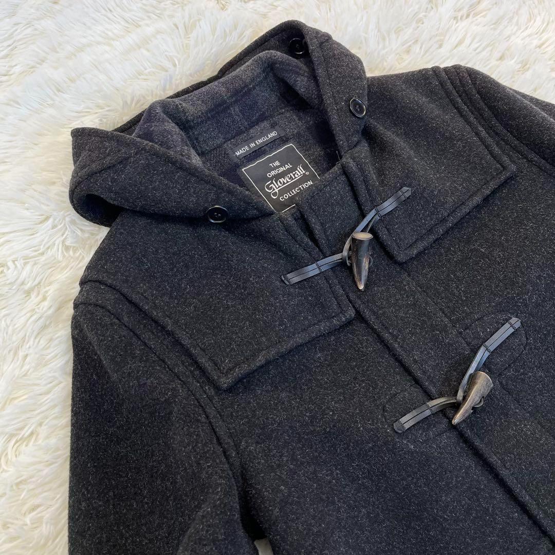 極美品✨英国製　グローバーオール　ダッフルコート　ブラック　Lサイズ