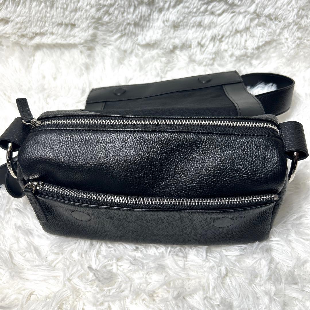 極美品・未使用級】BEARDSLEY 2way レザーボディバッグ ブラック