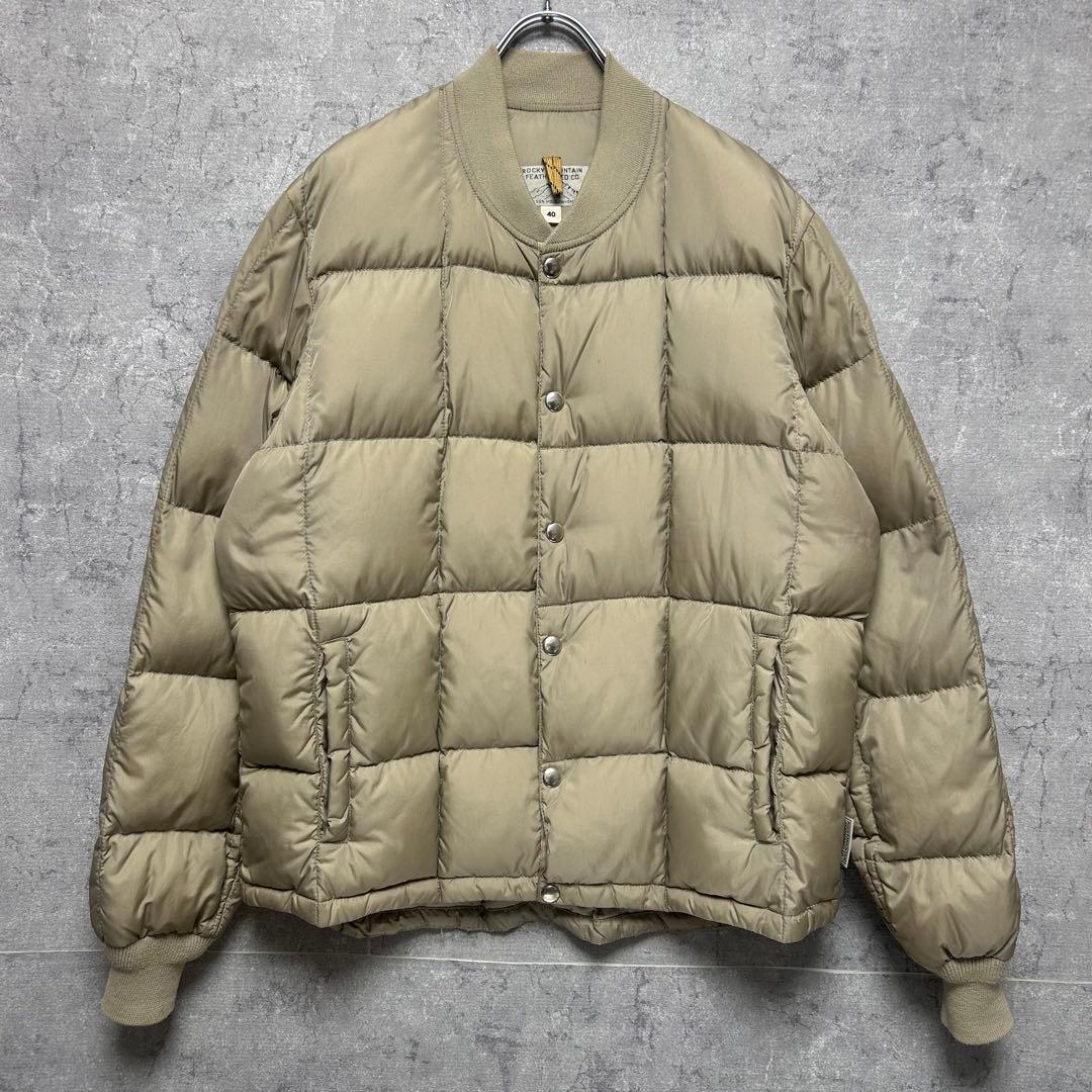 ロッキーマウンテン ダウンジャケット 日本製 40 ベージュ