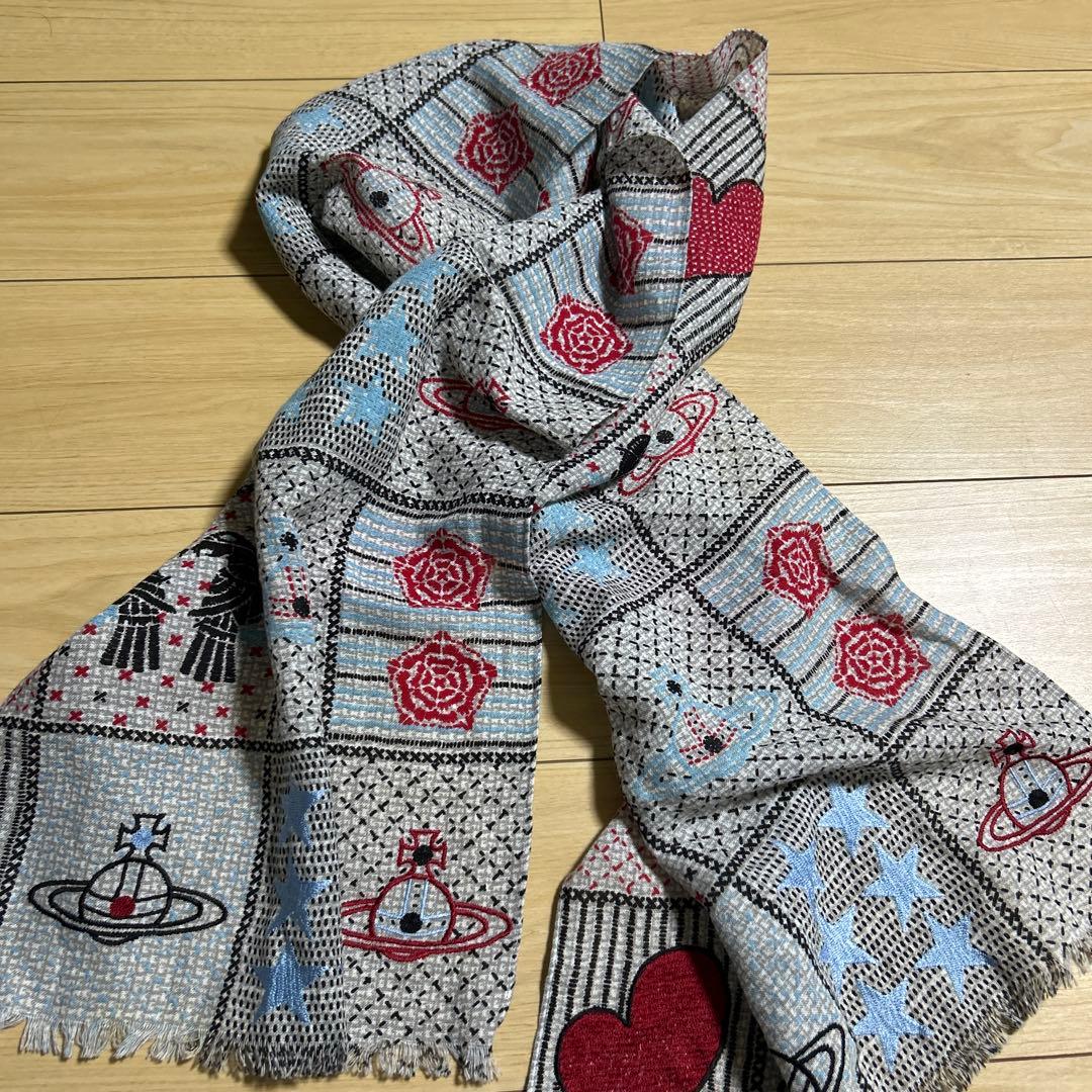 Vivienne Westwood オーブ コットン 麻 刺繍 ストール 新