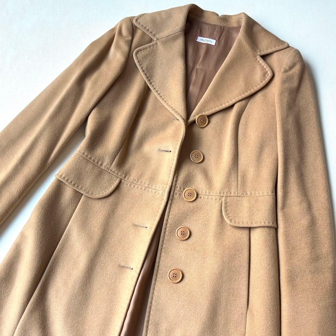マックスマーラ　Max&Co. アンゴラ混　チェスターコート　キャメル　40