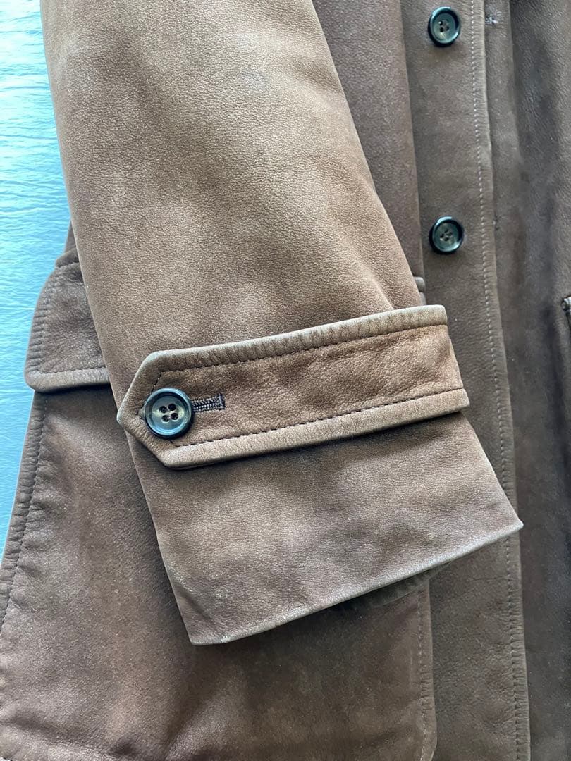 超特希少 コムデギャルソンオム 牛裏革 フード取り外しコート archive