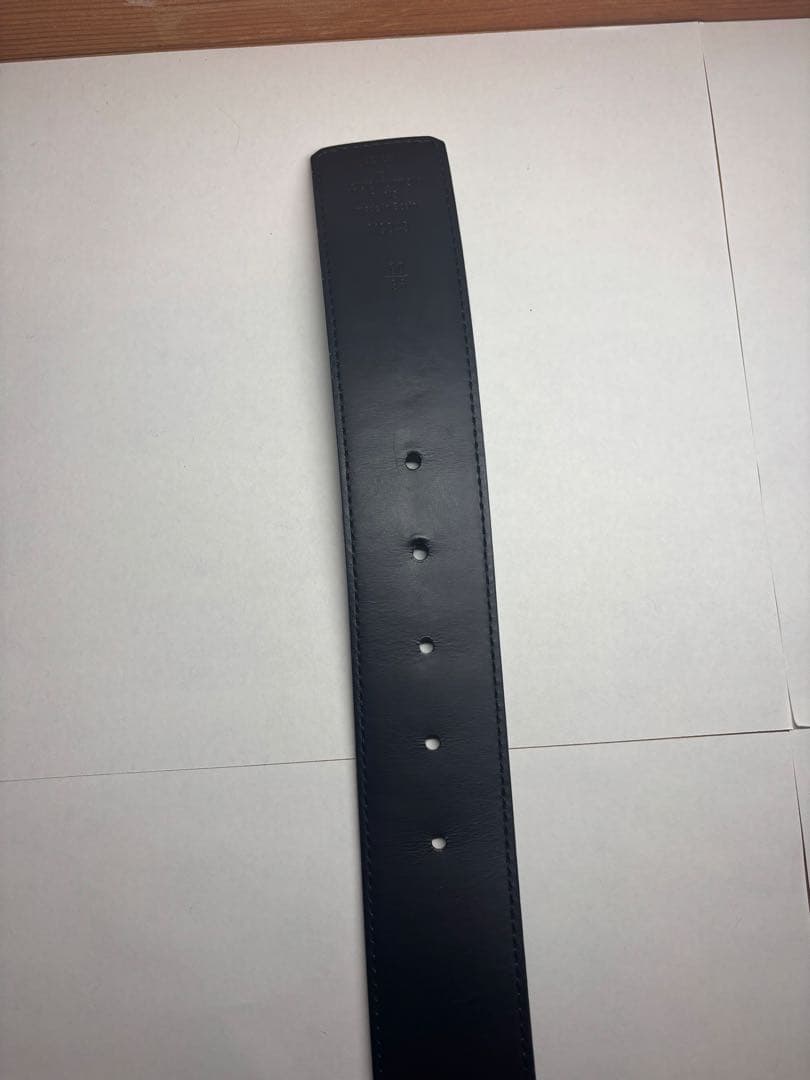 Louis Vuitton モノグラム サンチュール ブラック レザー LVロゴ