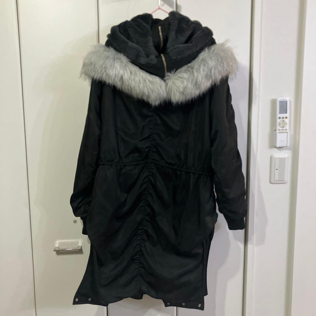 ルシェルブルー　ダウン　ロングコート　モッズコート Ｎ－２コンバーチブル　ファー