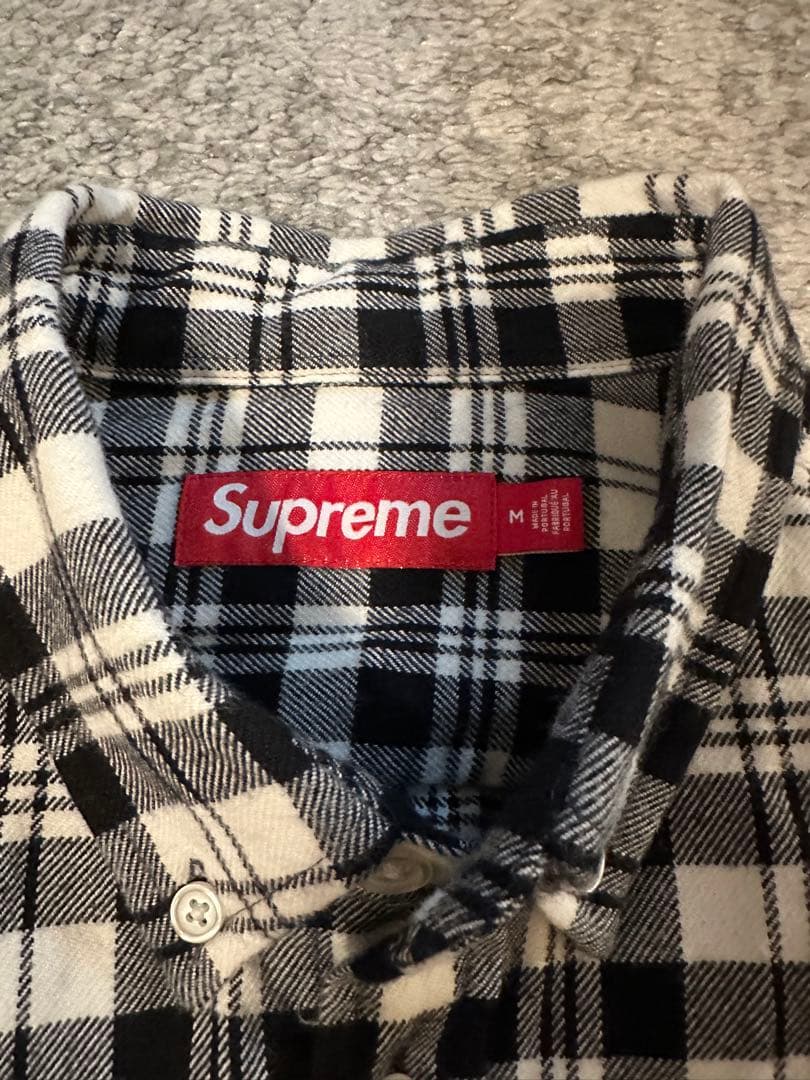 Supreme Plaid Flannel Shirt \"Black\" Mサイズ