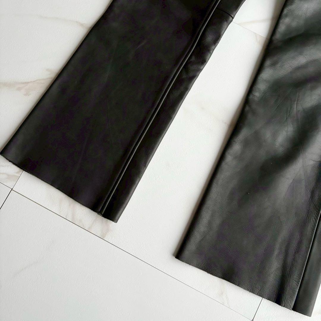 美品◇KADOYA カドヤ レザーパンツ W28 牛革 バイクウェア 黒 - メルカリ