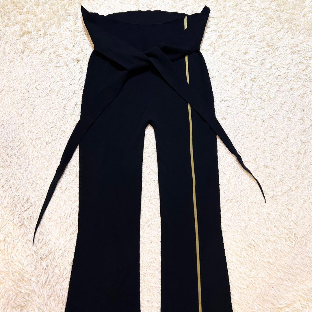 極美品 ✨️希少 イッセイミヤケ FETE リボンベルト付き ストレッチ パンツ