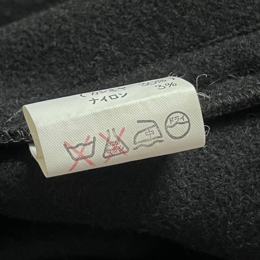 FOURCARD カシミヤ　フォックス　アシンメトリー　ポンチョコート　黒