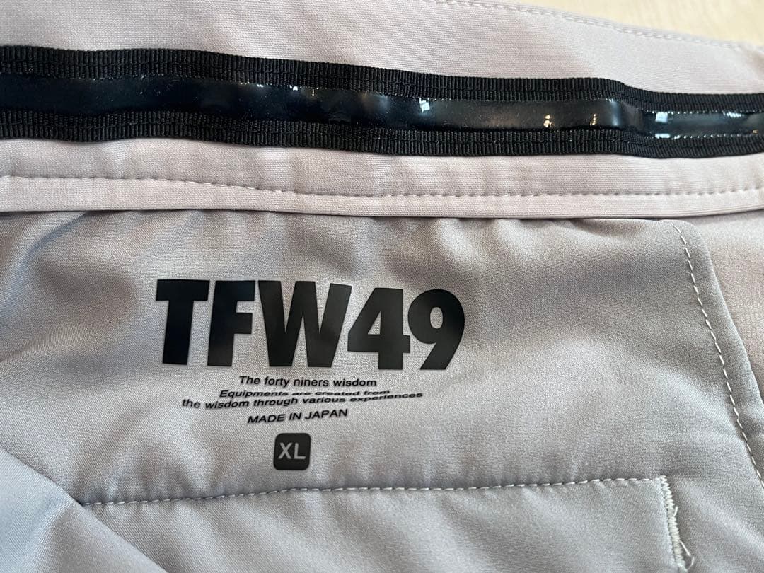 【美品】TFW49 ANKLE SLIM JOGGER ライトグレー XL