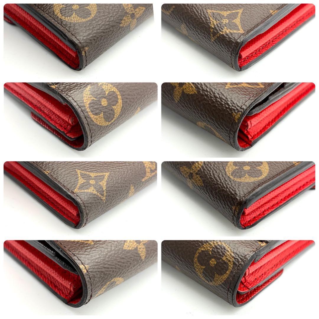 ☆美品☆新型☆ルイヴィトン ポルトフォイユサラ モノグラム 長財布 コクリコ
