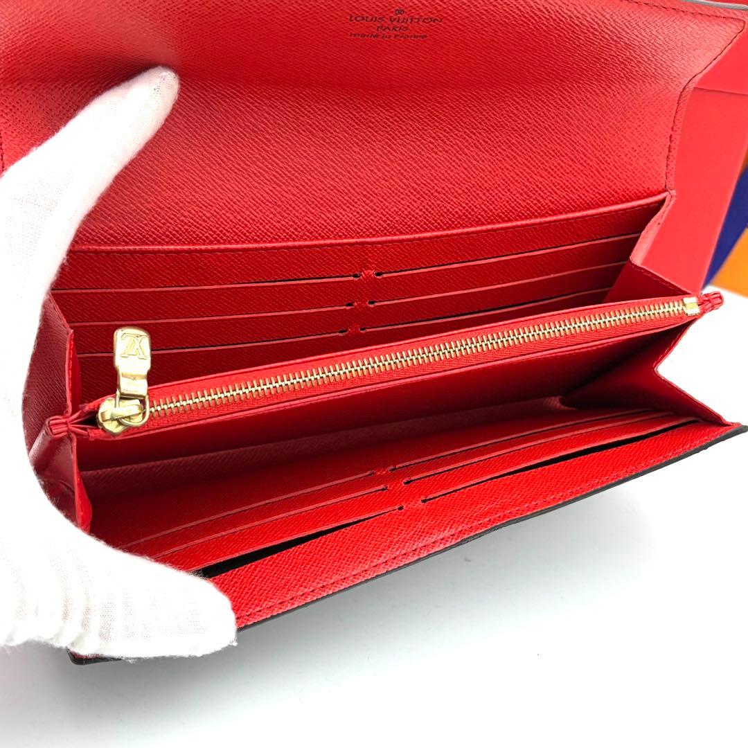 ☆美品☆新型☆ルイヴィトン ポルトフォイユサラ モノグラム 長財布 コクリコ