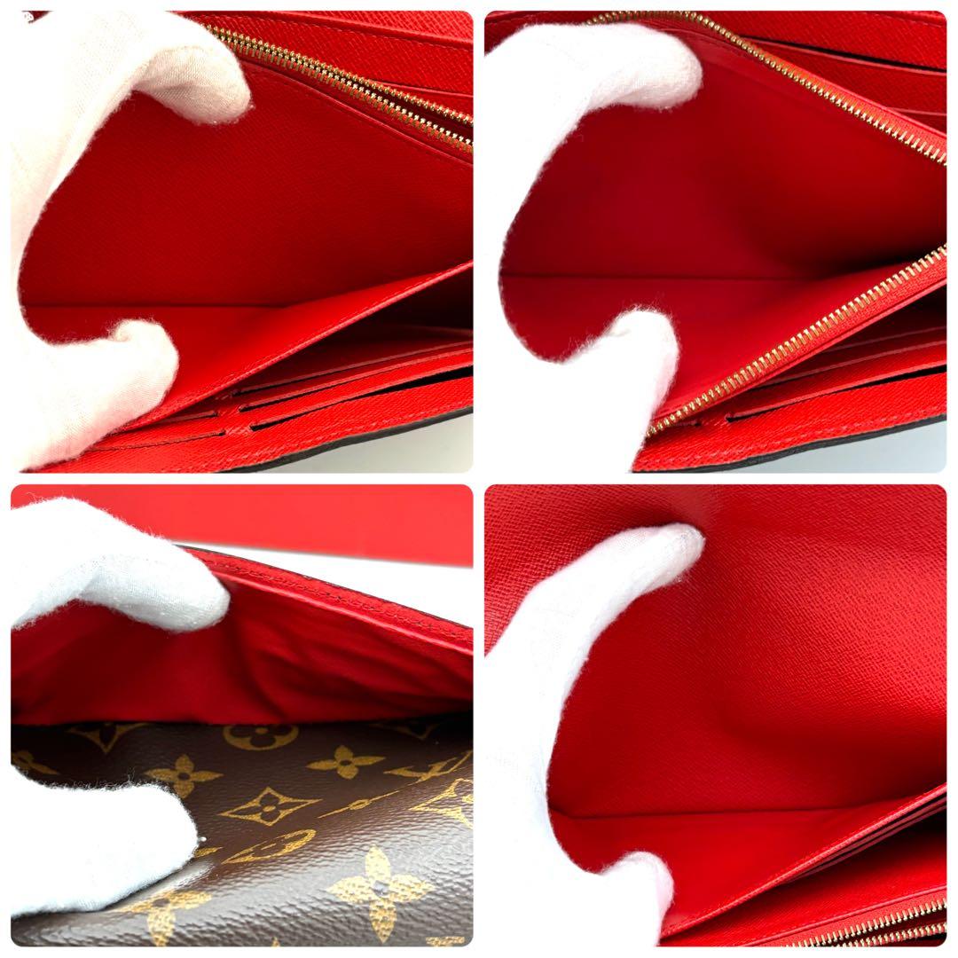 ☆美品☆新型☆ルイヴィトン ポルトフォイユサラ モノグラム 長財布 コクリコ